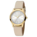 Esprit Lucie Beige Leather Silver Dial With Bracelet For Women