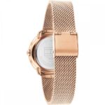 Tommy HilfigerLadies Demi 32mm Stone Set Rose Dial Mesh Bracelet Watch - Image 3