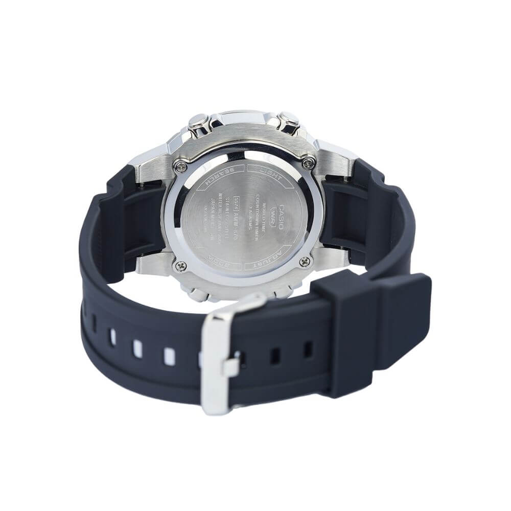 Casio Standard Dual Time Resin Belt Watch AMW-870A-3AVDF - Image 2