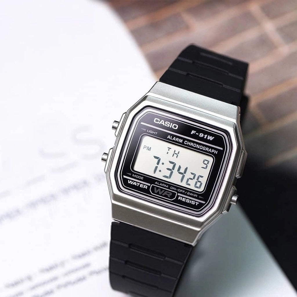 CASIO Vintage Unisex Watch F-91WM-7ADF - Image 4