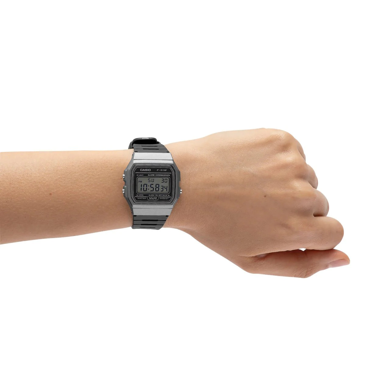 Casio Vintage Digital Resin Belt Watch F-91WM-1BDF - Image 3