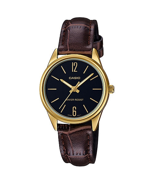 Casio LTP-V005GL-1BUDF Analog Brown Leather Strap Watch