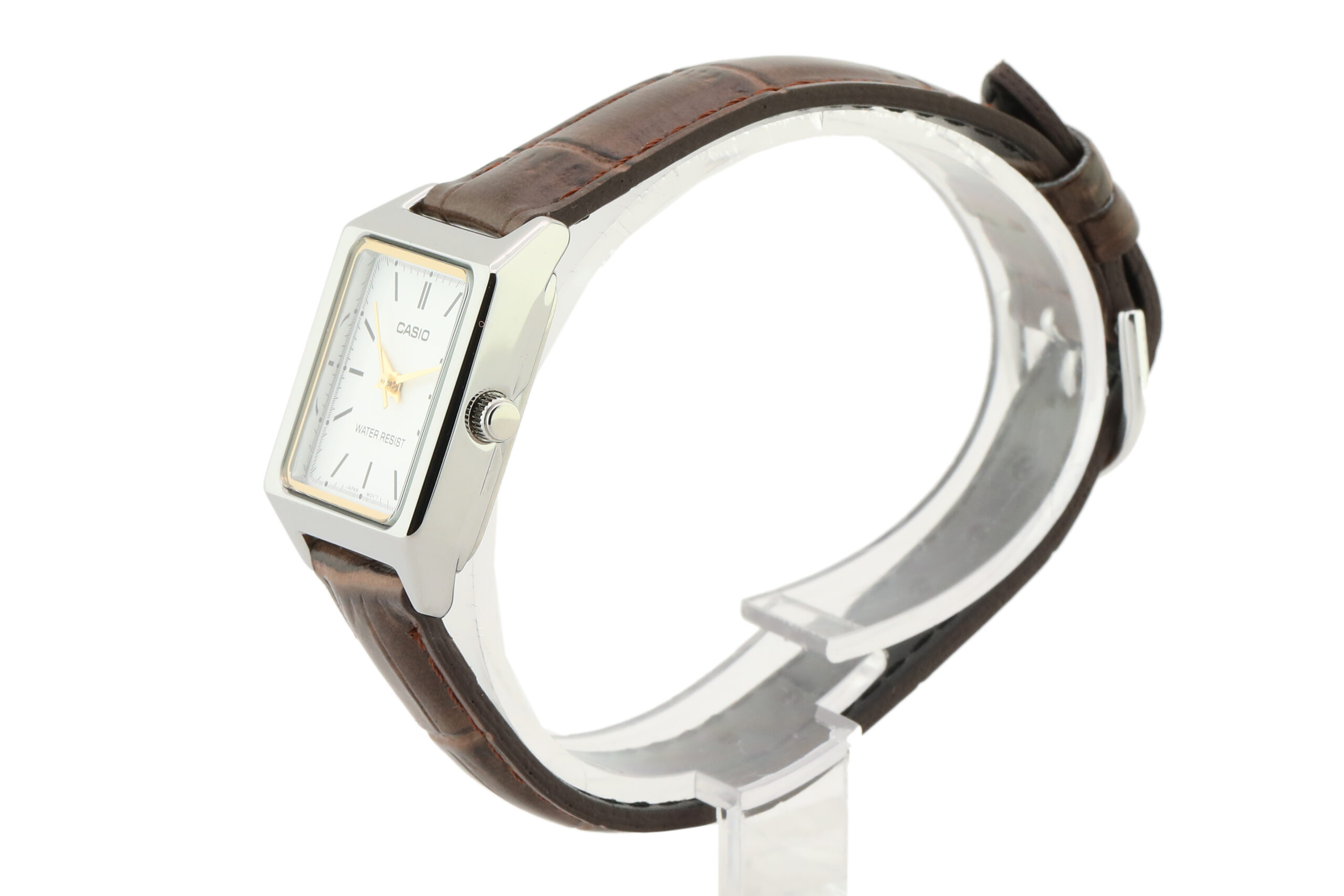 Casio Women's Watch Analog, White Dial Brown Leather Strap, LTP-V007L-7E2UD - Image 2